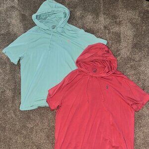 Polo Ralph Lauren Short Sleeve Hoodies (total of 2) Retail $155 SIZE LARGE